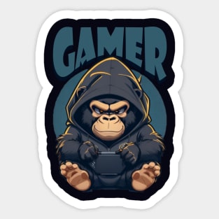 gorilla gamer Sticker